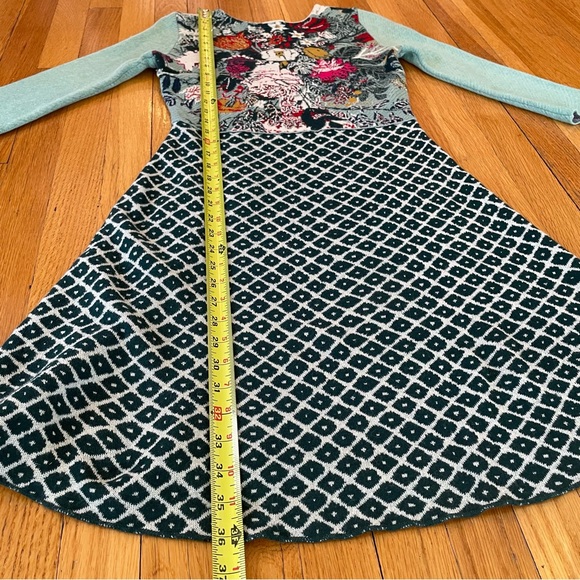 Aldo Martins Anthropologie Flowerpot Floral Sweater Dress Wool Blend Size Small - Picture 13 of 16